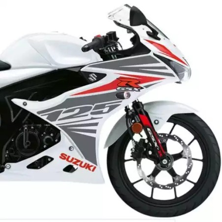 JUEGO ADHESIVOS GSX-R125 ROJO/GRIS