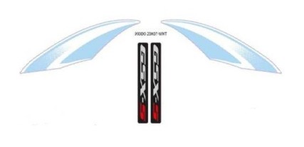 BLACK/WHITE SUZUKI DECALS SET