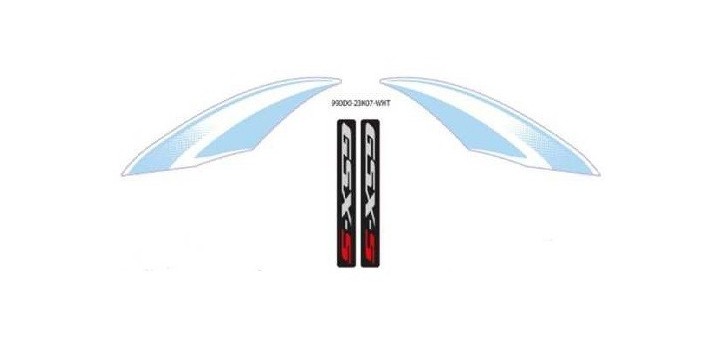 BLACK/WHITE SUZUKI DECALS SET