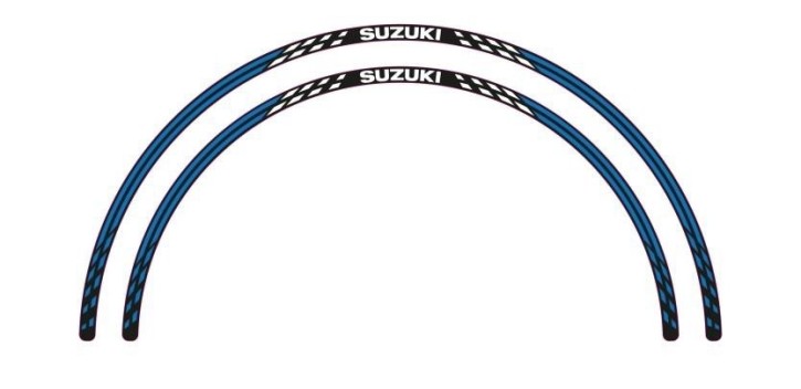ADHESIVOS LLANTA 13" AZUL/NEGRO