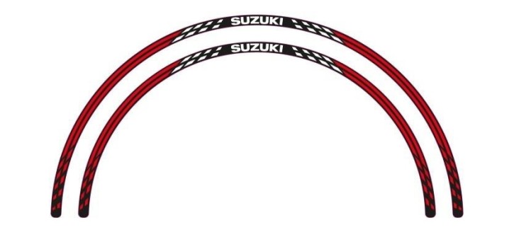 ADHESIVOS LLANTAS 13" ROJO/NEGRO