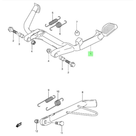 CABALLETE CENTRAL BURGMAN 250/400 2003-2006