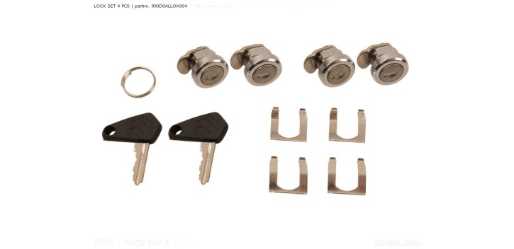 LOCK SET 4 PCS. ALUBOX